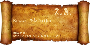 Krasz Mónika névjegykártya